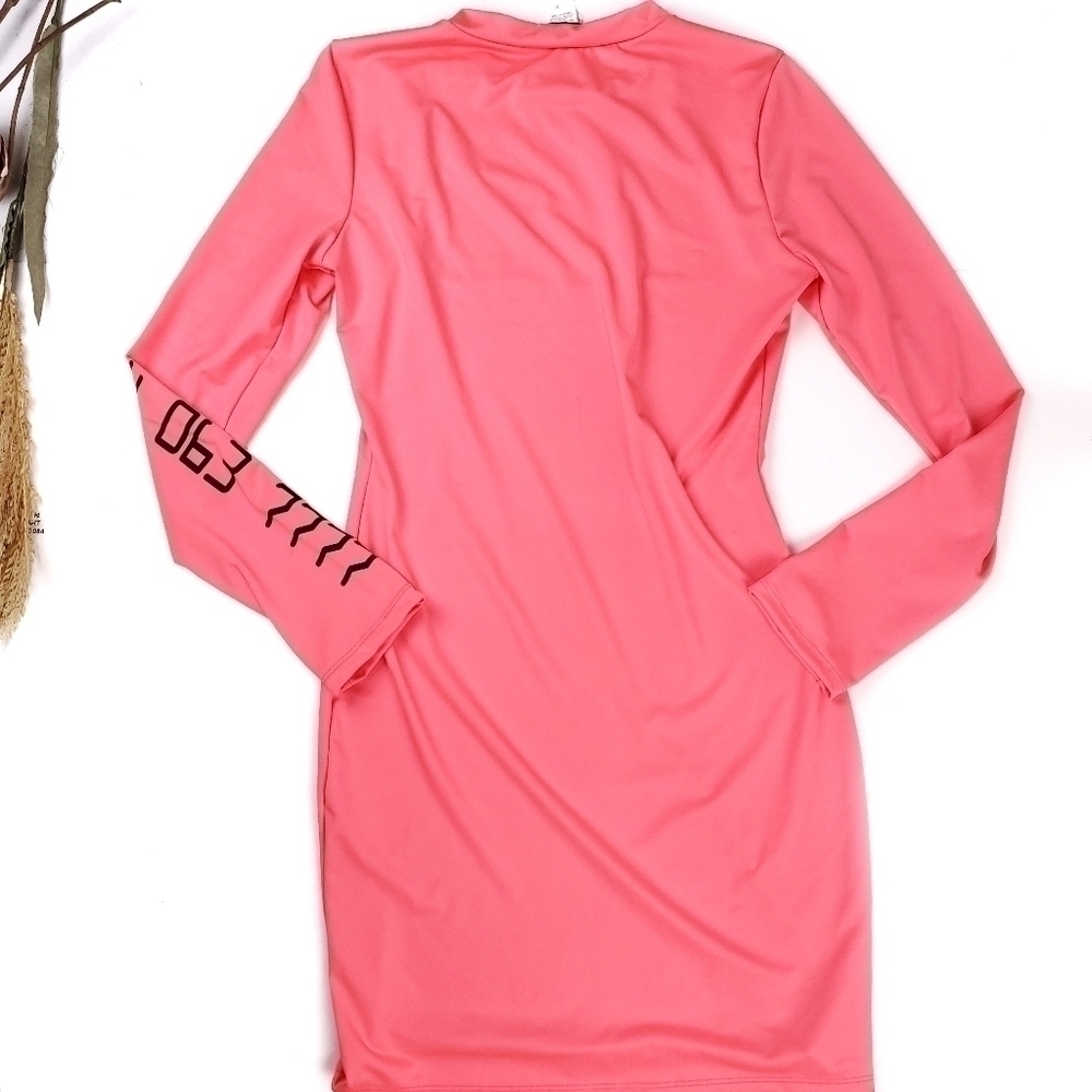 Touch Me Hot Pink Body Contour Slip Dress M - Picture 2 of 7